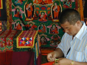 Focused Bhutan Monk